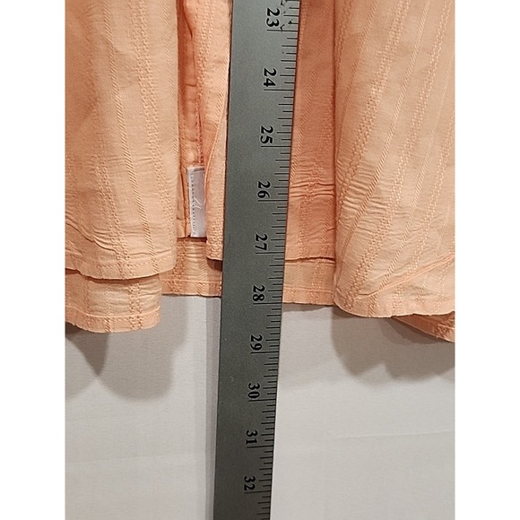 Tommy Bahama Shirt Mens XL Long-sleeve‎ Linen/Cotton Peach, Button-up Pockets - Picture 6 of 9